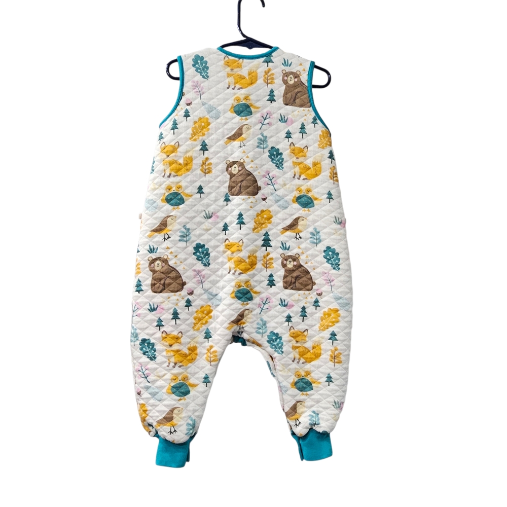 Adidas White Quilted Baby Romper with Bear and Tree Print - Picture 2 of 3